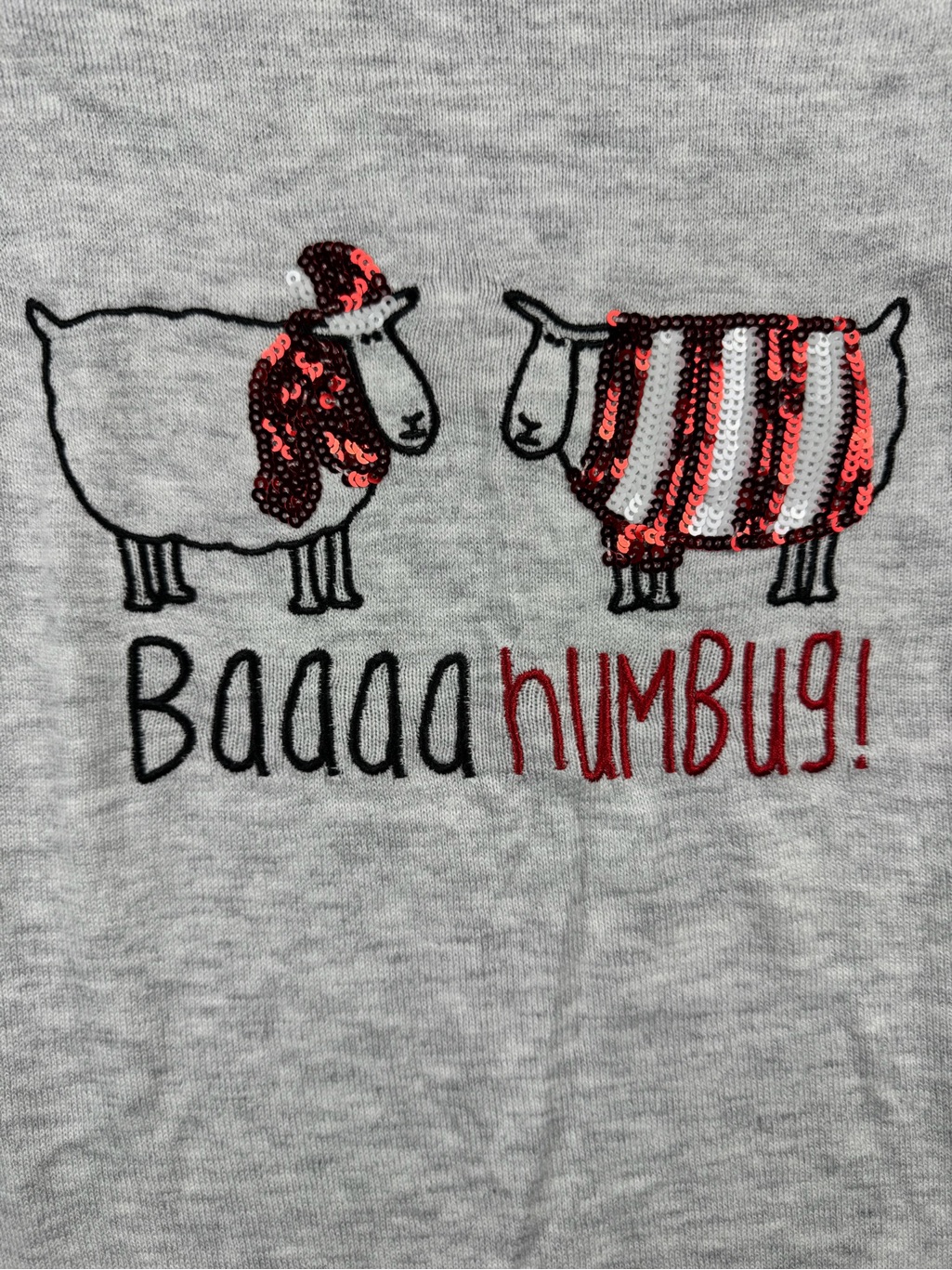 Debenhams Christmas Crewneck Sweater Bah Humbug Whimsy Sheep Size 14 Holiday — image 3 of 8